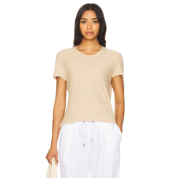 James Perse Tops - James Perse Sheer Slub Crew Neck Tee in Sand Dune Size 1 (XS/S) Womens